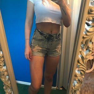 Brandy Melville/john galt denim high waist shorts